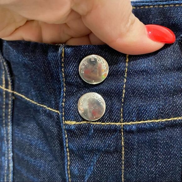 Rag & Bone / JEAN High Rise Denny Cropped Jeans Size 24 - Picture 4 of 12